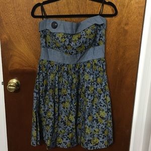 Strapless vintage inspired sun dress - Large